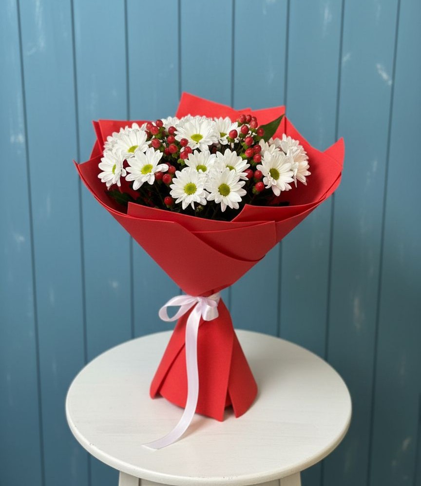 Букет цветов из: Хризантемы в Чиркее