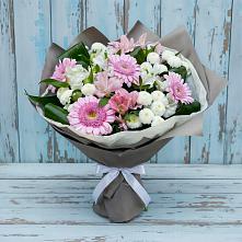 Букет цветов из:  Герберы, Альстромерии и Хризантемы #REPLACE_PRED# Чиркее