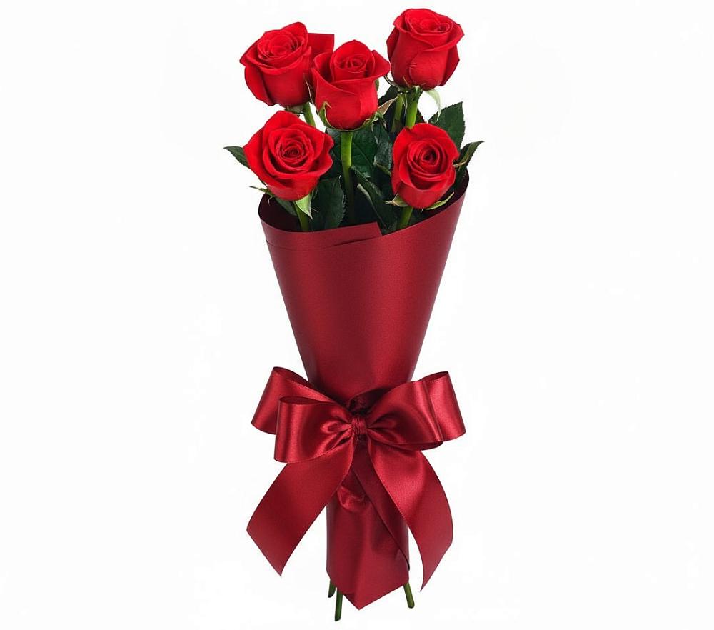 Букет 5 Красных роз Эдлесс Лав в Чиркее