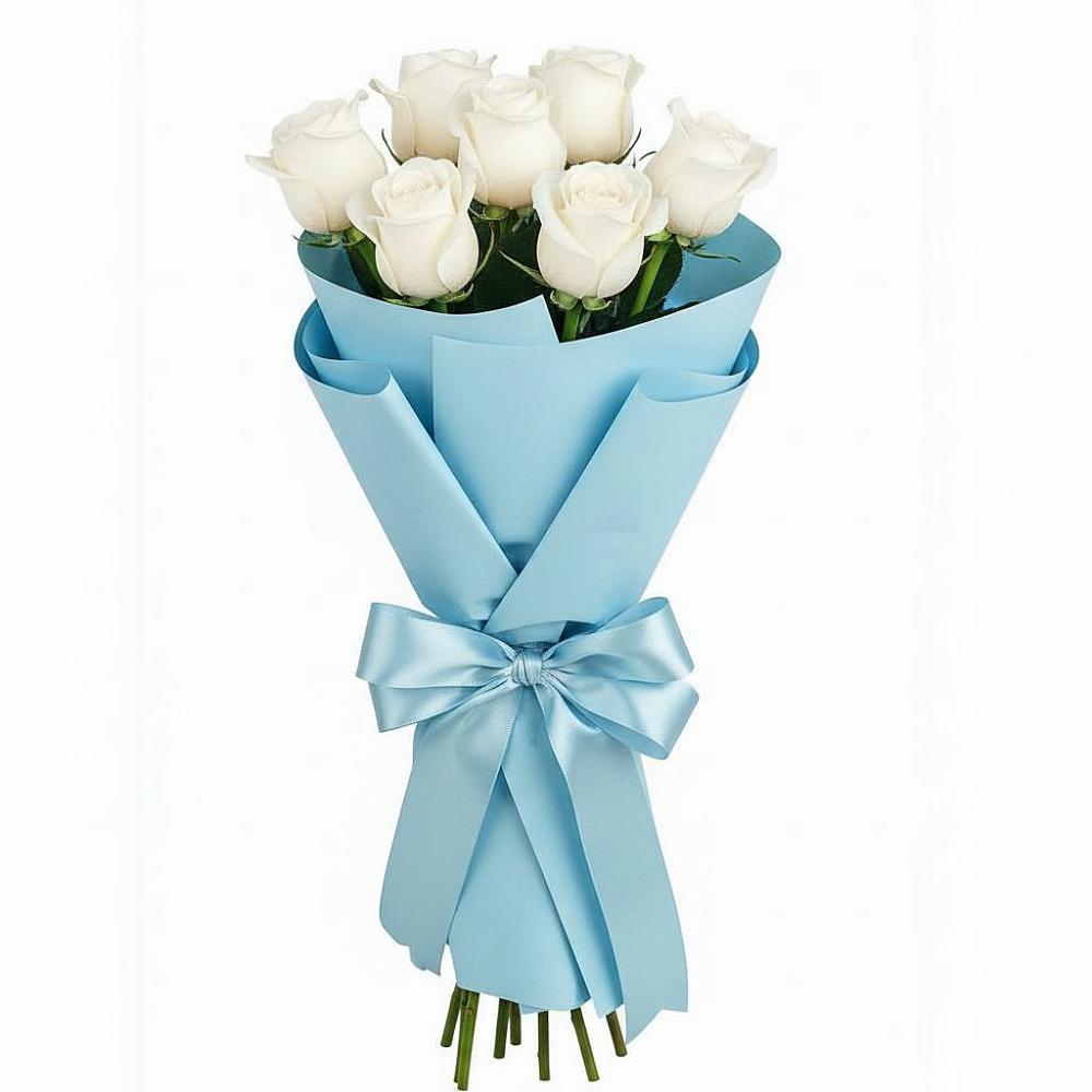 Букет 7 белых роз Проуд в Чиркее