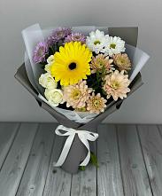 Букет цветов из:  Розы, Герберы и Хризантемы в Чиркее