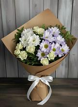 Букет цветов из:  Хризантемы и Розы в Чиркее