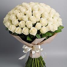 Букет 101 беля роза Белоснежка в Чиркее