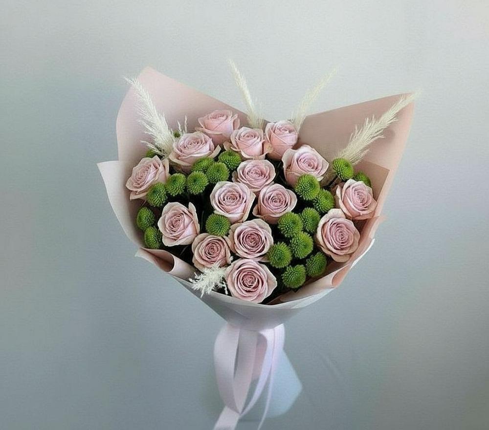 Букет цветов из: Розы и Хризантемы в Чиркее