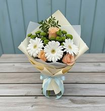 Букет цветов из:  Герберы, Розы и Хризантемы #REPLACE_PRED# Чиркее