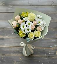 Букет цветов из:  Альстромерии, Розы и Хризантемы в Чиркее