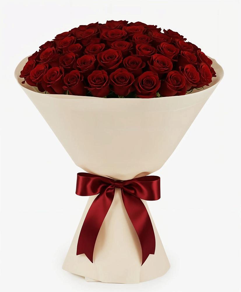 Букет 101 Бордовая роза Блэк Бакарра в Чиркее